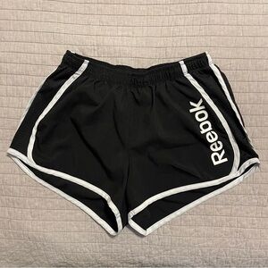 Reebok Women's Active Running Shorts Black, built-In briefs Size Medium